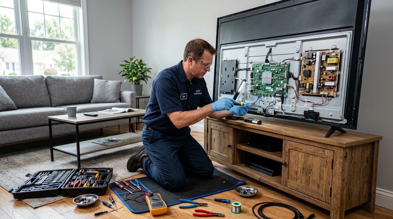 Customer's repaired Samsung Smart TV